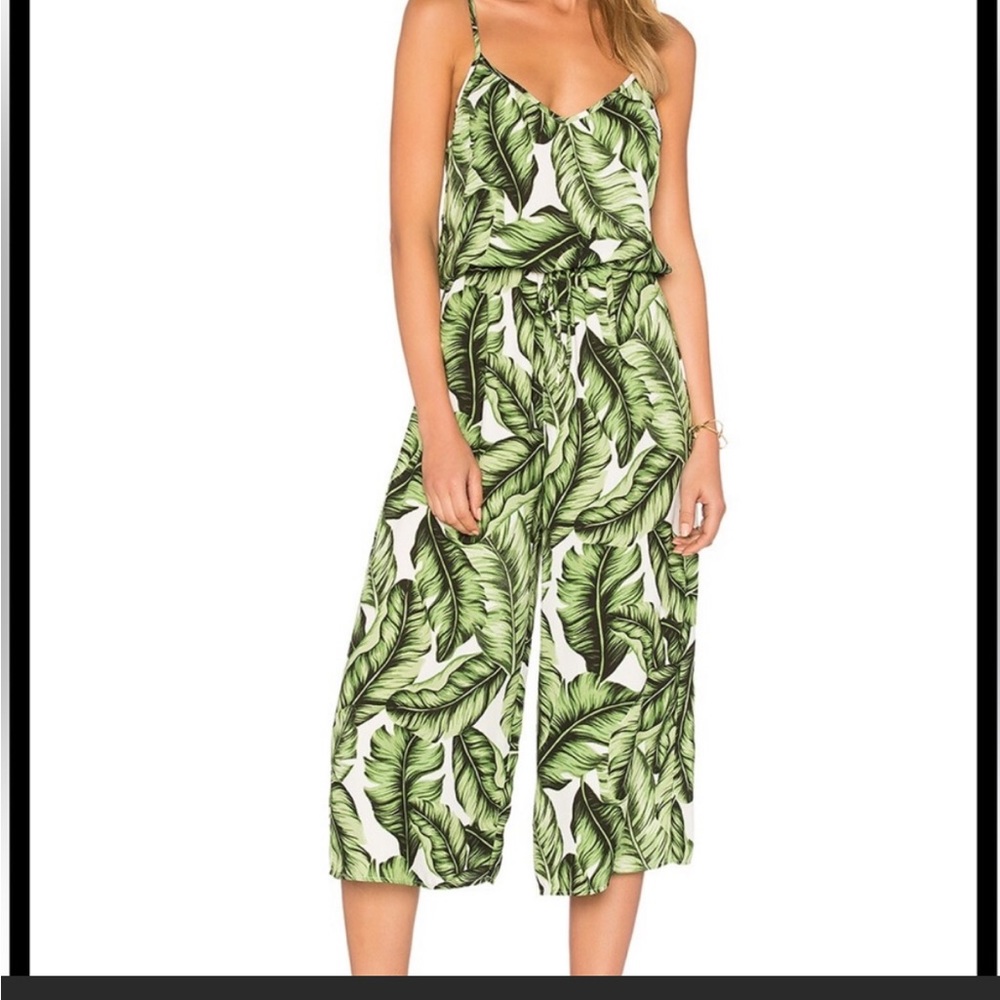 NWOT Palm leaf jumpsuit